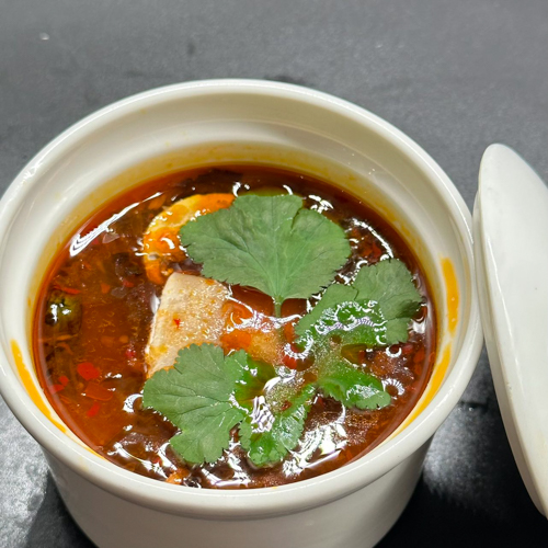 Potage thaï aux scampis ou au poulet